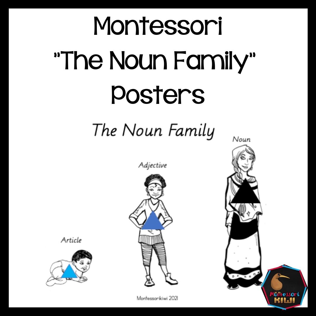 The Noun Family Posters - subscription - montessorikiwi