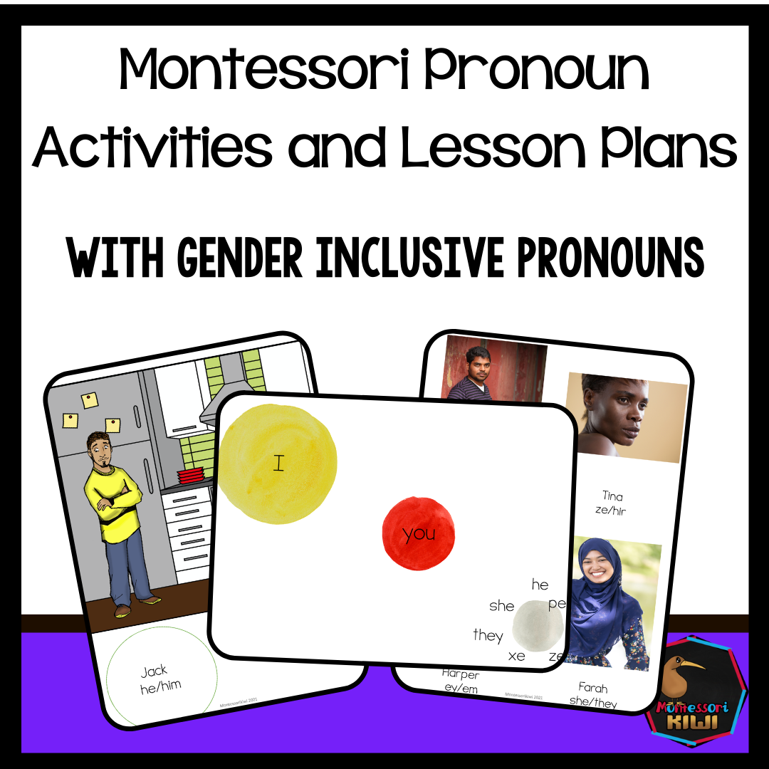 Pronouns Activities and Lesson Plans - Gender Inclusive  (literacy) - montessorikiwi