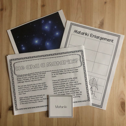 Matariki activities, reading, printables - montessorikiwi