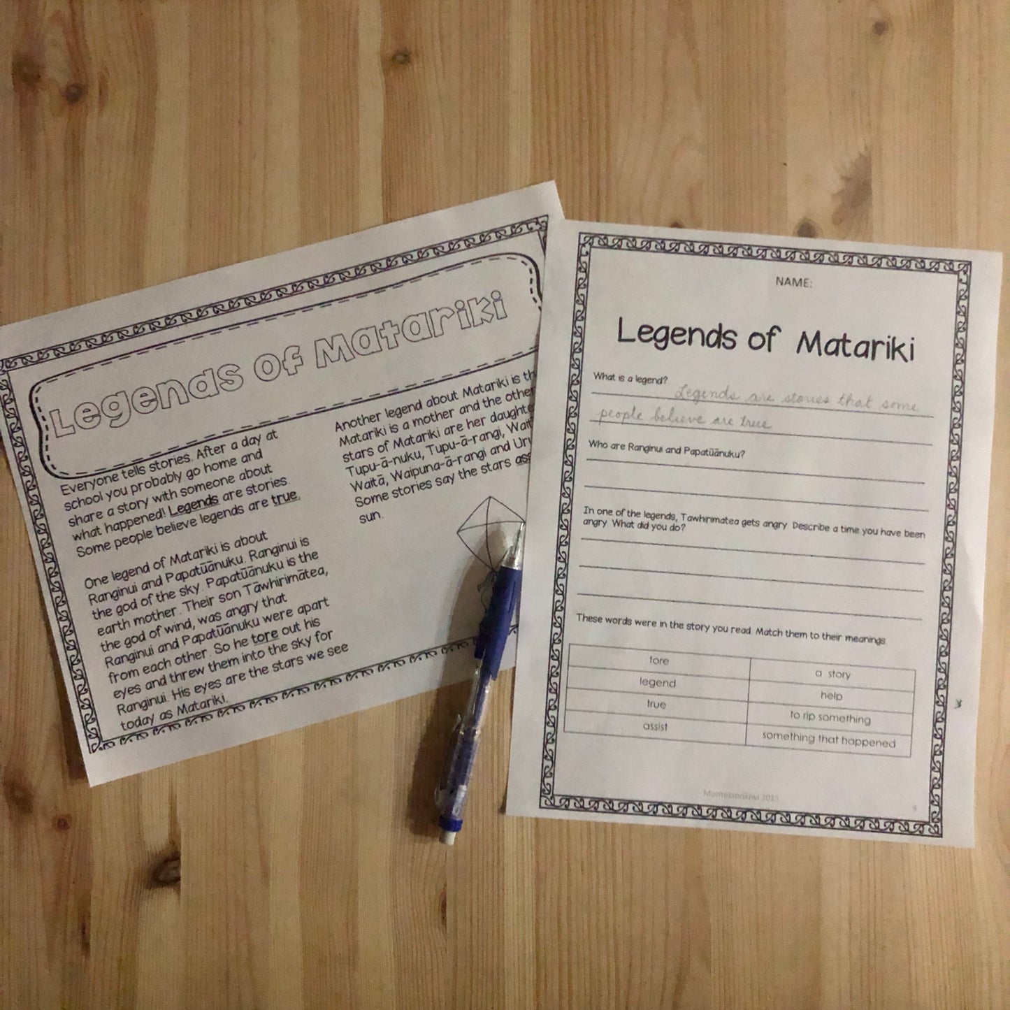 Matariki activities, reading, printables - montessorikiwi