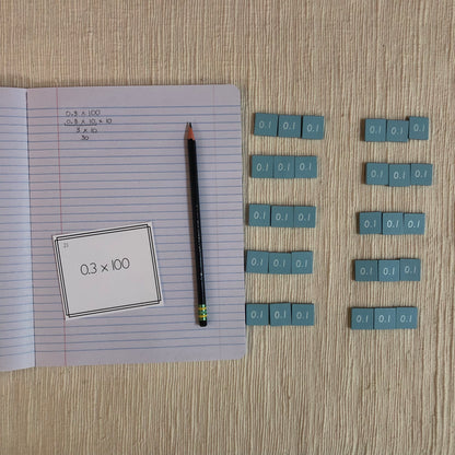 Multiplying decimals by 10, 100 and 1000 - montessorikiwi