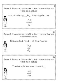 Suffixes Word Sort  (literacy) - montessorikiwi