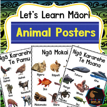 Maori Animal Posters x 4 - montessorikiwi
