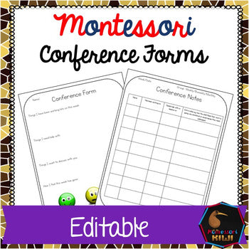 Montessori Conference Form (Editable) - montessorikiwi