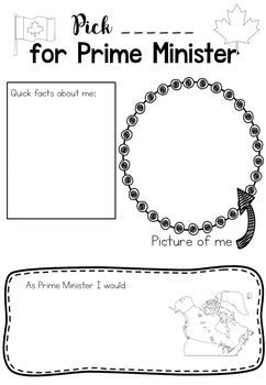 Prime minister Election Activity Canada - montessorikiwi