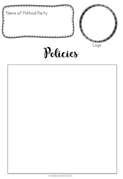Pretend Mock Class:Make a political party - montessorikiwi