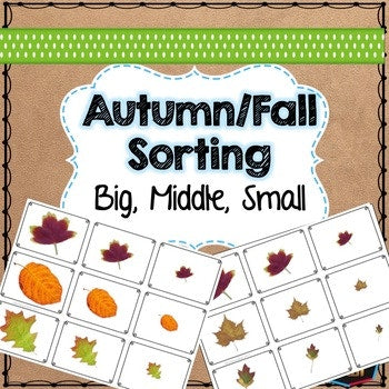 Autumn or Fall themed math sorting - montessorikiwi