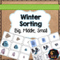 Winter themed math sorting - montessorikiwi
