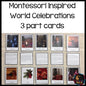 World Celebrations 3 part cards (cosmic) - montessorikiwi