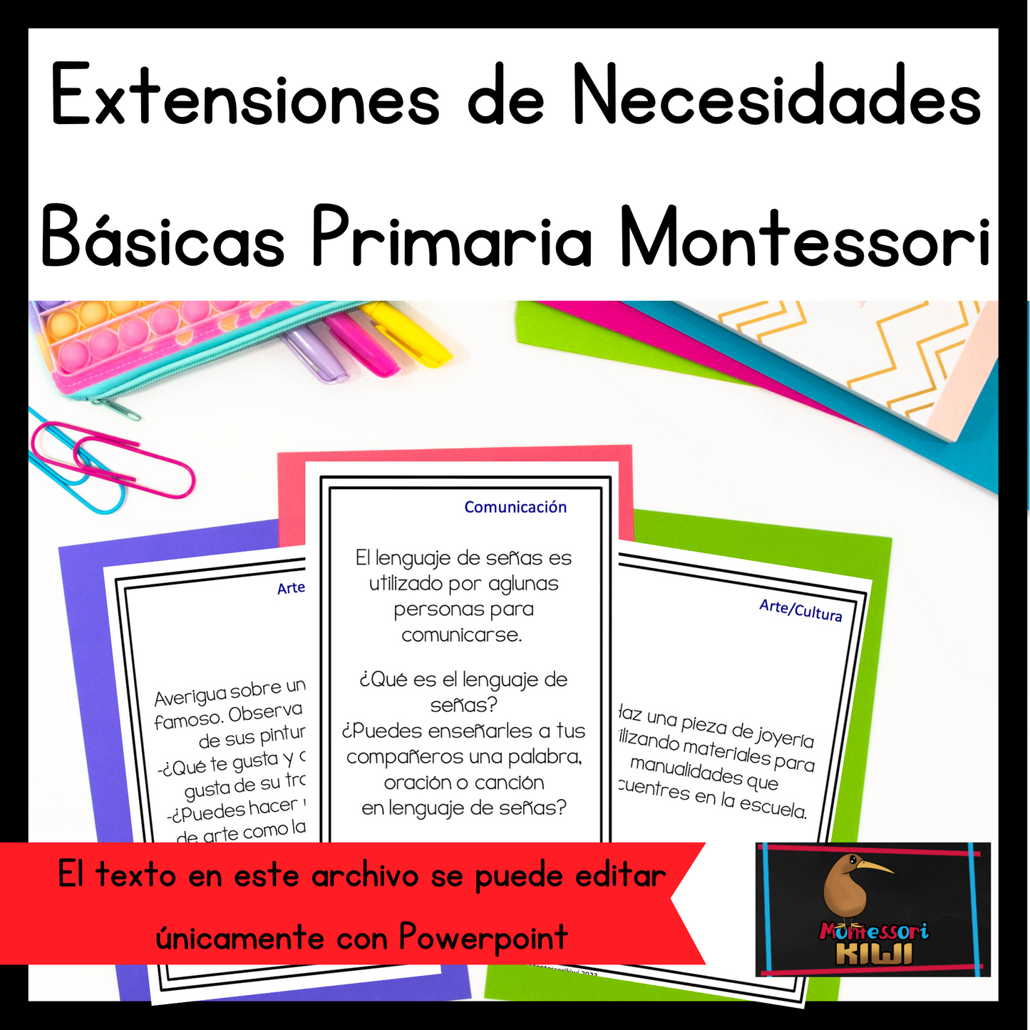 Extensiones de Necesidades Básicas Primaria Montessori (Fundamental Needs Extensions) - montessorikiwi