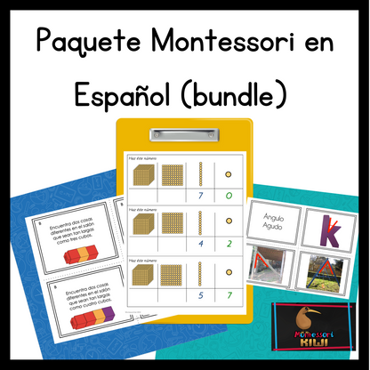 Paquete Montessori en Español (bundle) - montessorikiwi